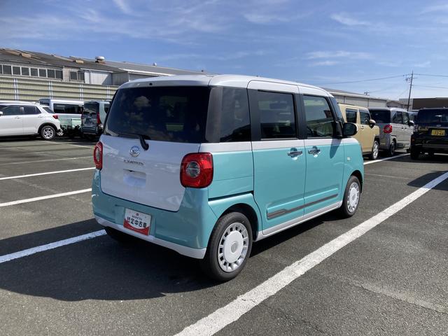 ムーヴキャンバスストライプスＧ１４インチフルホイールキャップ　ＬＥＤヘッドランプ　ＬＥＤフォグランプ　ホっとカップホルダー　両側パワースライドドア　キーフリーシステム　プッシュボタンスタート　ＵＶカットガラス（静岡県）の中古車