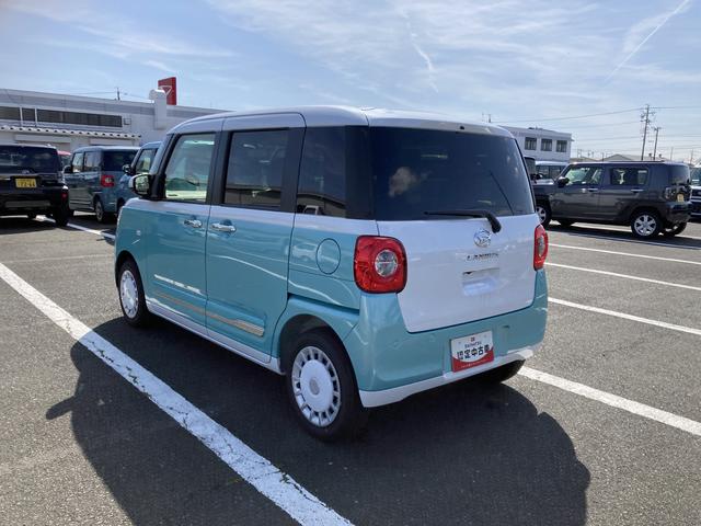 ムーヴキャンバスストライプスＧ１４インチフルホイールキャップ　ＬＥＤヘッドランプ　ＬＥＤフォグランプ　ホっとカップホルダー　両側パワースライドドア　キーフリーシステム　プッシュボタンスタート　ＵＶカットガラス（静岡県）の中古車