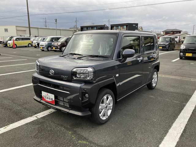 タフトＧ１５インチアルミホイール　オートレベリング機能付フルＬＥＤヘッドランプ　ＬＥＤフォグランプ　本革巻ステアリングホイール　本革巻インパネセンターシフト　ＴＦＴカラーマルチインフォメーションディスプレイ（静岡県）の中古車