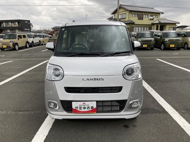 ムーヴキャンバスストライプスG14インチフルホイールキャップ LEDヘッドランプ LEDフォグランプ ホっとカップホルダー 両側パワースライドドア キーフリーシステム プッシュボタンスタート UVカットガラス(静岡県)の中古車
