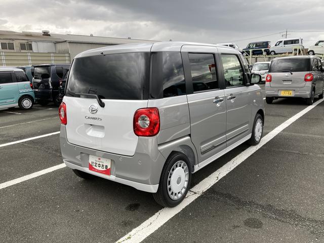 ムーヴキャンバスストライプスG14インチフルホイールキャップ LEDヘッドランプ LEDフォグランプ ホっとカップホルダー 両側パワースライドドア キーフリーシステム プッシュボタンスタート UVカットガラス(静岡県)の中古車
