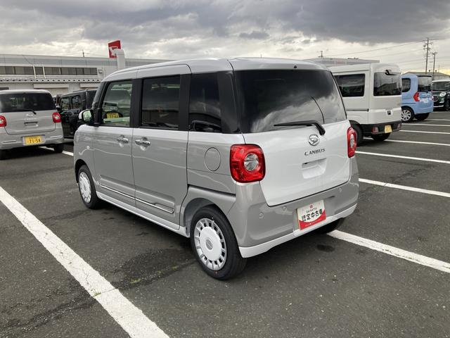 ムーヴキャンバスストライプスG14インチフルホイールキャップ LEDヘッドランプ LEDフォグランプ ホっとカップホルダー 両側パワースライドドア キーフリーシステム プッシュボタンスタート UVカットガラス(静岡県)の中古車