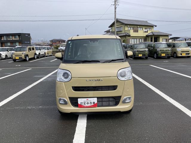 ムーヴキャンバスセオリーG14インチフルホイールキャップ LEDヘッドランプ LEDフォグランプ ホっとカップホルダー 両側パワースライドドア キーフリーシステム プッシュボタンスタート 革巻ステアリングホイール(静岡県)の中古車