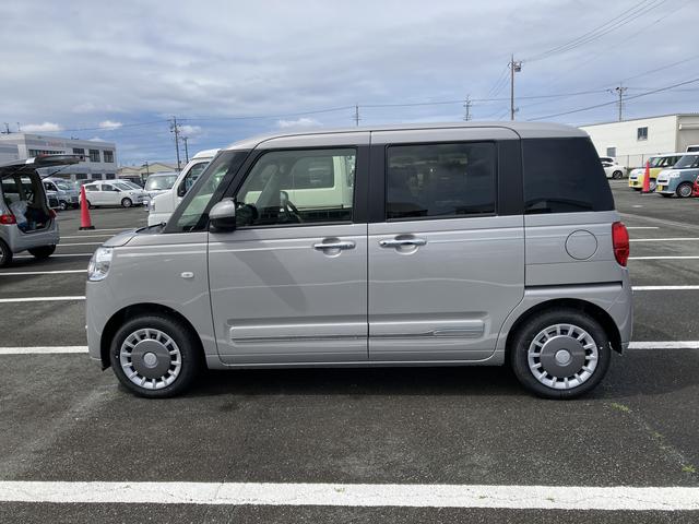 ムーヴキャンバスセオリーＧ１４インチフルホイールキャップ　ＬＥＤヘッドランプ　ＬＥＤフォグランプ　ホっとカップホルダー　両側パワースライドドア　キーフリーシステム　プッシュボタンスタート　革巻ステアリングホイール（静岡県）の中古車