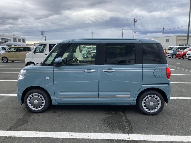 ムーヴキャンバスセオリーＧ１４インチフルホイールキャップ　ＬＥＤヘッドランプ　ＬＥＤフォグランプ　ホっとカップホルダー　両側パワースライドドア　キーフリーシステム　プッシュボタンスタート　革巻ステアリングホイール（静岡県）の中古車