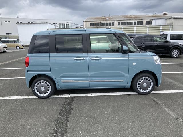 ムーヴキャンバスセオリーＧ１４インチフルホイールキャップ　ＬＥＤヘッドランプ　ＬＥＤフォグランプ　ホっとカップホルダー　両側パワースライドドア　キーフリーシステム　プッシュボタンスタート　革巻ステアリングホイール（静岡県）の中古車