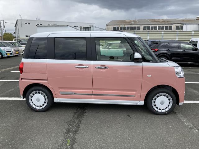 ムーヴキャンバスストライプスＧ１４インチフルホイールキャップ　ＬＥＤヘッドランプ　ＬＥＤフォグランプ　ホっとカップホルダー　両側パワースライドドア　キーフリーシステム　プッシュボタンスタート　ＵＶカットガラス（静岡県）の中古車