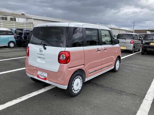 ムーヴキャンバスストライプスＧ１４インチフルホイールキャップ　ＬＥＤヘッドランプ　ＬＥＤフォグランプ　ホっとカップホルダー　両側パワースライドドア　キーフリーシステム　プッシュボタンスタート　ＵＶカットガラス（静岡県）の中古車