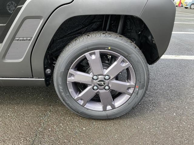 タフトＧ　ダーククロムベンチャー１５インチアルミホイール（ガンメタリック塗装）　オートレベリング機能付フルＬＥＤヘッドランプ　ＬＥＤフォグランプ　本革巻ステアリングホイール　本革巻インパネセンターシフト（静岡県）の中古車