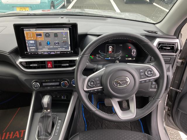 ロッキープレミアムＧ　ＨＥＶ１７インチアルミホイール　ＵＶＩＲカット遮音ガラス　フルＬＥＤヘッドランプ　キーフリーシステム　革巻きステアリングホイール　本革シフトノブ　アクティブマルチインフォメーションメーター（静岡県）の中古車