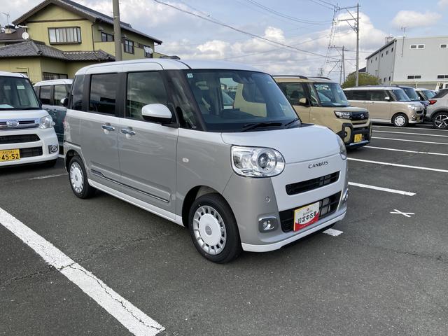 ムーヴキャンバスストライプスＧ１４インチフルホイールキャップ　ＬＥＤヘッドランプ　ＬＥＤフォグランプ　ホっとカップホルダー　両側パワースライドドア　キーフリーシステム　プッシュボタンスタート　ＵＶカットガラス（静岡県）の中古車