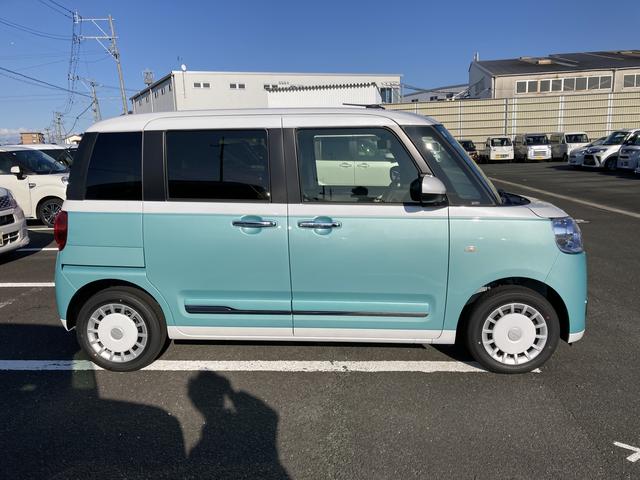 ムーヴキャンバスストライプスＧ１４インチフルホイールキャップ　ＬＥＤヘッドランプ　ＬＥＤフォグランプ　ホっとカップホルダー　両側パワースライドドア　キーフリーシステム　プッシュボタンスタート　ＵＶカットガラス（静岡県）の中古車