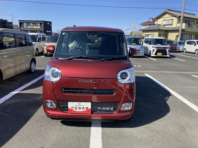 ムーヴキャンバスセオリーＧ１４インチフルホイールキャップ　ＬＥＤヘッドランプ　ＬＥＤフォグランプ　ホっとカップホルダー　両側パワースライドドア　キーフリーシステム　プッシュボタンスタート　ＵＶカットガラス（静岡県）の中古車