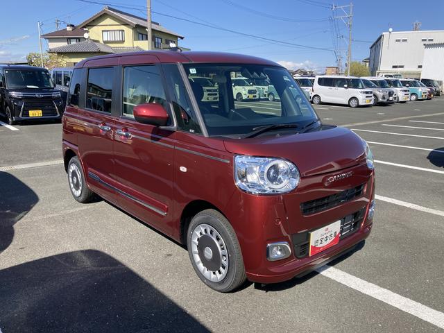 ムーヴキャンバスセオリーＧ１４インチフルホイールキャップ　ＬＥＤヘッドランプ　ＬＥＤフォグランプ　ホっとカップホルダー　両側パワースライドドア　キーフリーシステム　プッシュボタンスタート　ＵＶカットガラス（静岡県）の中古車