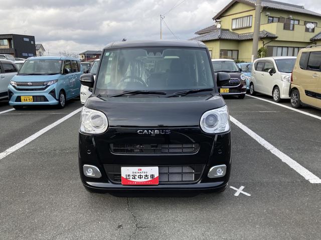 ムーヴキャンバスセオリーG14インチフルホイールキャップ LEDヘッドランプ LEDフォグランプ ホっとカップホルダー 両側パワースライドドア キーフリーシステム プッシュボタンスタート UVカットガラス(静岡県)の中古車