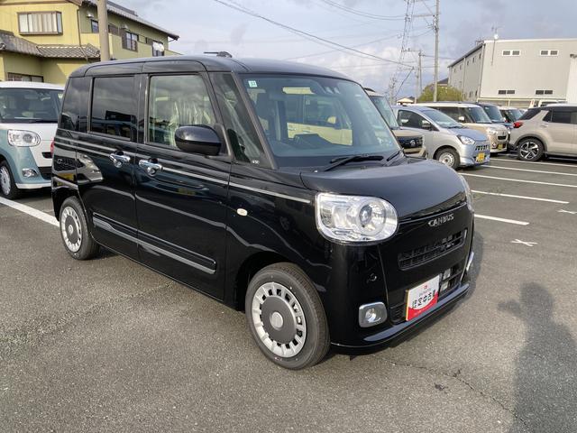 ムーヴキャンバスセオリーG14インチフルホイールキャップ LEDヘッドランプ LEDフォグランプ ホっとカップホルダー 両側パワースライドドア キーフリーシステム プッシュボタンスタート UVカットガラス(静岡県)の中古車