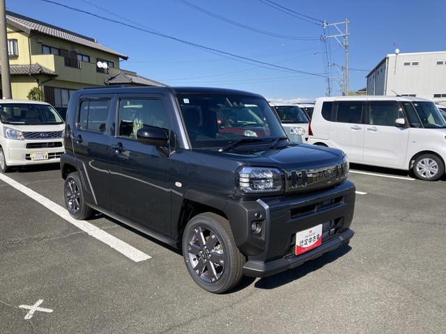 タフトG ダーククロムベンチャー15インチアルミホイール オートレベリング機能付フルLEDヘッドランプ LEDフォグランプ 本革巻ステアリングホイール 本革巻インパネセンターシフト(静岡県)の中古車