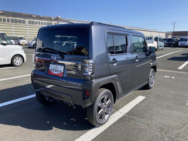 タフトG ダーククロムベンチャー15インチアルミホイール オートレベリング機能付フルLEDヘッドランプ LEDフォグランプ 本革巻ステアリングホイール 本革巻インパネセンターシフト(静岡県)の中古車