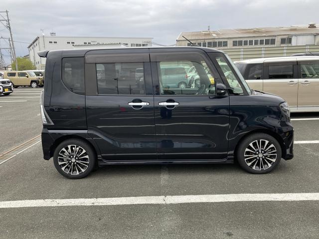 タントカスタムＲＳ１５インチアルミホイール　キーフリーシステム　プッシュボタンスタート　オートエアコン（プッシュ式）　フルＬＥＤヘッドランプ　オート格納式カラードドアミラー　本革巻ステアリングホイール（静岡県）の中古車