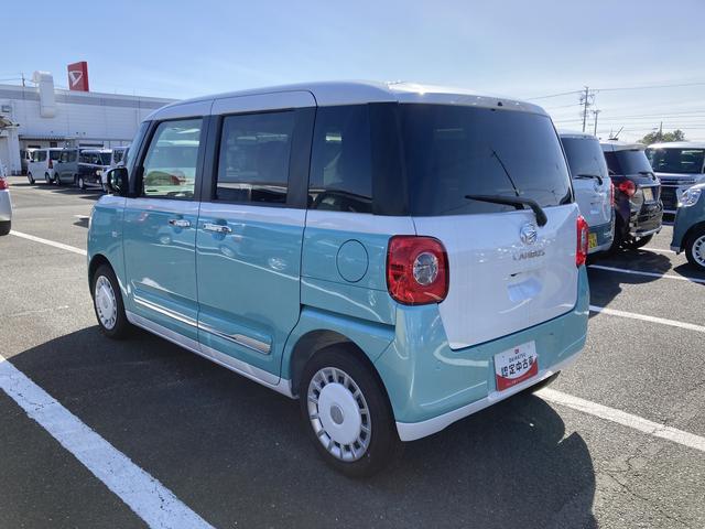 ムーヴキャンバスストライプスＧ１４インチフルホイールキャップ　ＬＥＤヘッドランプ　ＬＥＤフォグランプ　ホっとカップホルダー　両側パワースライドドア　キーフリーシステム　プッシュボタンスタート　ＵＶカットガラス（静岡県）の中古車