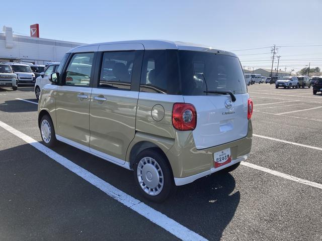 ムーヴキャンバスストライプスＸ１４インチフルホイールキャップ　キーフリーシステム　プッシュボタンスタート　ＵＶカットガラス　両側パワースライドドア　ハロゲンヘッドライト　ラゲージアンダーボックス（静岡県）の中古車