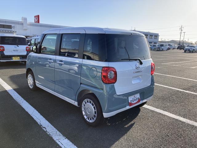 ムーヴキャンバスストライプスＸ１４インチフルホイールキャップ　キーフリーシステム　プッシュボタンスタート　ＵＶカットガラス　両側パワースライドドア　ハロゲンヘッドライト　ラゲージアンダーボックス（静岡県）の中古車