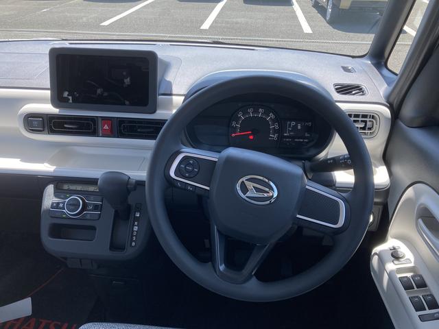 ムーヴキャンバスストライプスＸ１４インチフルホイールキャップ　キーフリーシステム　プッシュボタンスタート　ＵＶカットガラス　両側パワースライドドア　ハロゲンヘッドライト　ラゲージアンダーボックス（静岡県）の中古車