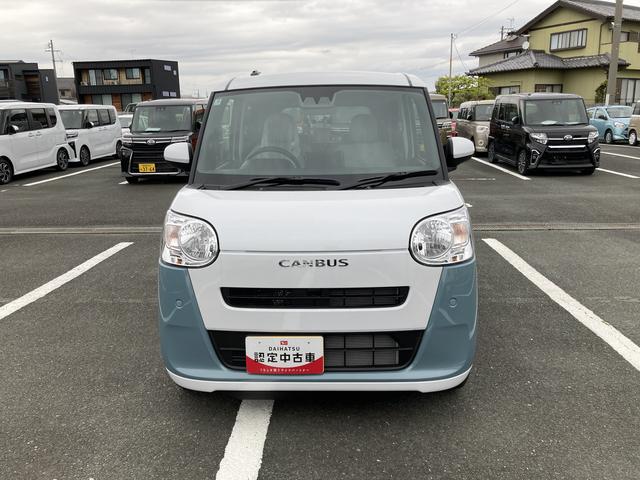 ムーヴキャンバスストライプスＸ１４インチフルホイールキャップ　キーフリーシステム　プッシュボタンスタート　ＵＶカットガラス　両側パワースライドドア　ハロゲンヘッドライト　ラゲージアンダーボックス（静岡県）の中古車