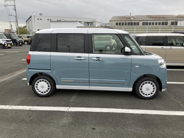 ムーヴキャンバスストライプスＧ１４インチフルホイールキャップ　ＬＥＤヘッドランプ　ＬＥＤフォグランプ　ホっとカップホルダー　両側パワースライドドア　キーフリーシステム　プッシュボタンスタート　ＵＶカットガラス（静岡県）の中古車