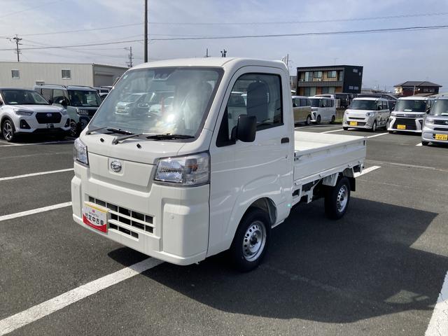 ハイゼットトラックスタンダード２ＷＤ　ＭＴ　スーパーＵＶカットガラス（フロントウィンドウ）　プリントレザーシート表皮　マニュアルエアコン　クリーンエアフィルター　電動式パワーステアリング（静岡県）の中古車