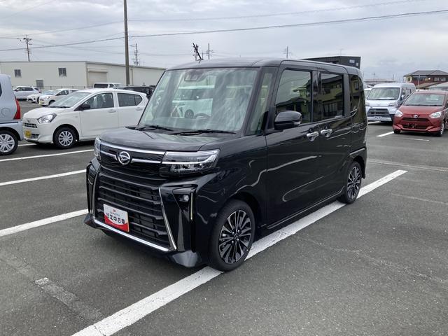 タントカスタムＲＳ１５インチアルミホイール　キーフリーシステム　プッシュボタンスタート　オートエアコン（プッシュ式）　フルＬＥＤヘッドランプ　オート格納式カラードドアミラー　本革巻ステアリングホイール（静岡県）の中古車