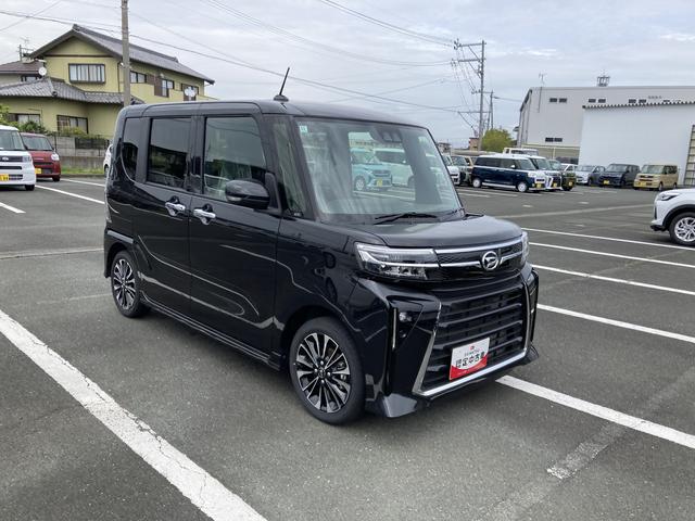 タントカスタムＲＳ１５インチアルミホイール　キーフリーシステム　プッシュボタンスタート　オートエアコン（プッシュ式）　フルＬＥＤヘッドランプ　オート格納式カラードドアミラー　本革巻ステアリングホイール（静岡県）の中古車