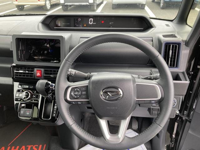 タントカスタムＲＳ１５インチアルミホイール　キーフリーシステム　プッシュボタンスタート　オートエアコン（プッシュ式）　フルＬＥＤヘッドランプ　オート格納式カラードドアミラー　本革巻ステアリングホイール（静岡県）の中古車