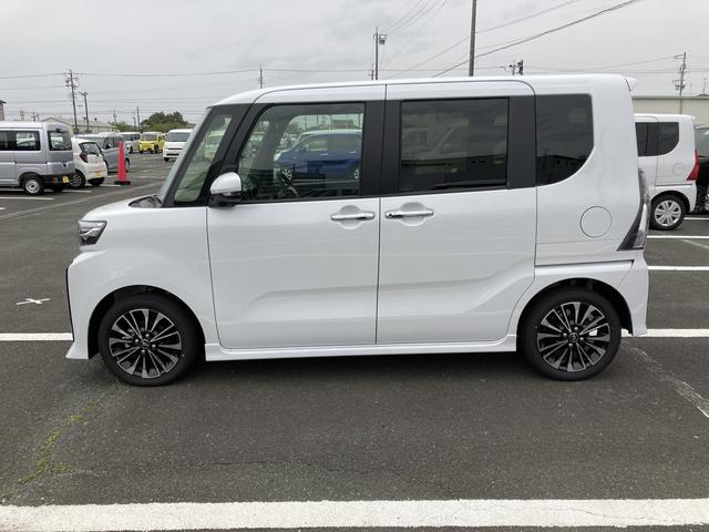 タントカスタムＲＳ１５インチアルミホイール　キーフリーシステム　プッシュボタンスタート　オートエアコン（プッシュ式）　フルＬＥＤヘッドランプ　オート格納式カラードドアミラー　本革巻ステアリングホイール（静岡県）の中古車