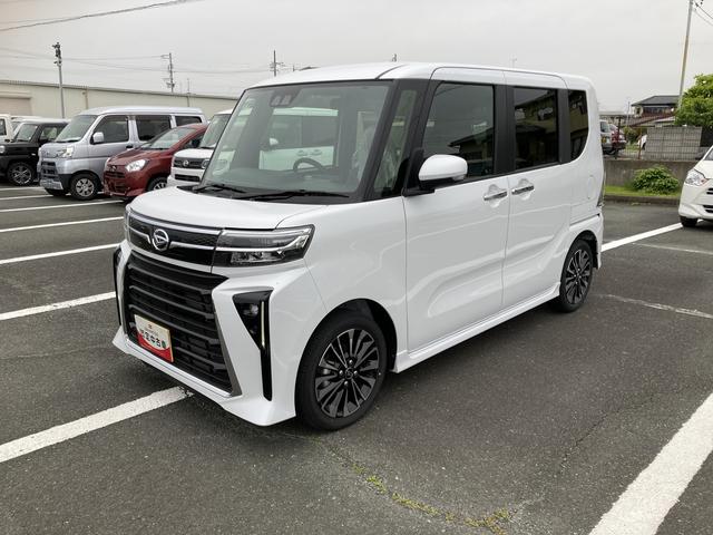 タントカスタムＲＳ１５インチアルミホイール　キーフリーシステム　プッシュボタンスタート　オートエアコン（プッシュ式）　フルＬＥＤヘッドランプ　オート格納式カラードドアミラー　本革巻ステアリングホイール（静岡県）の中古車