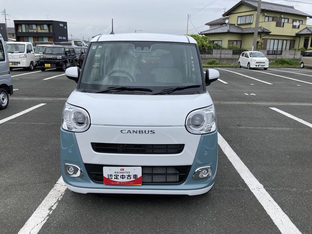 ムーヴキャンバスストライプスＧ１４インチフルホイールキャップ　ＬＥＤヘッドランプ　ＬＥＤフォグランプ　ホっとカップホルダー　両側パワースライドドア　キーフリーシステム　プッシュボタンスタート　ＵＶカットガラス（静岡県）の中古車