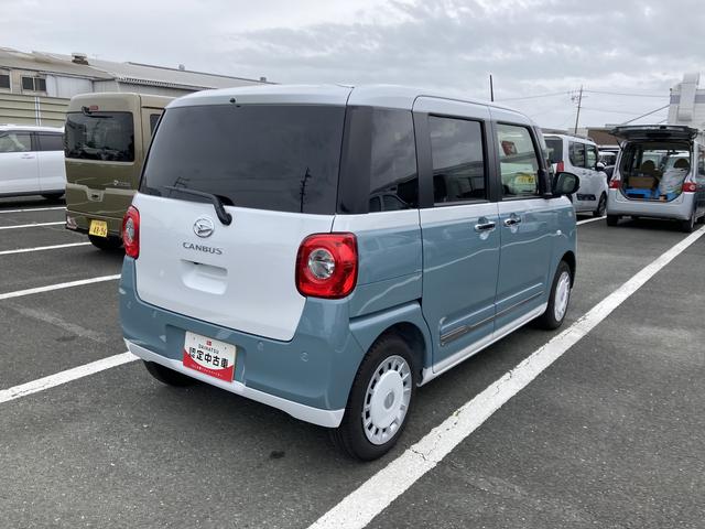 ムーヴキャンバスストライプスＧ１４インチフルホイールキャップ　ＬＥＤヘッドランプ　ＬＥＤフォグランプ　ホっとカップホルダー　両側パワースライドドア　キーフリーシステム　プッシュボタンスタート　ＵＶカットガラス（静岡県）の中古車