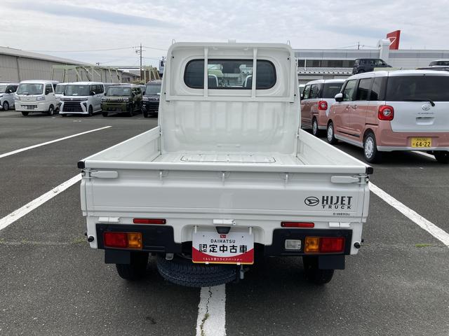 ハイゼットトラックスタンダード　元レンタカー登録２ＷＤ　ＣＶＴ　スーパーＵＶＩＲカットガラス（フロントウィンドウ）　プリントレザーシート表皮　マニュアルエアコン　電動式パワーステアリング（静岡県）の中古車