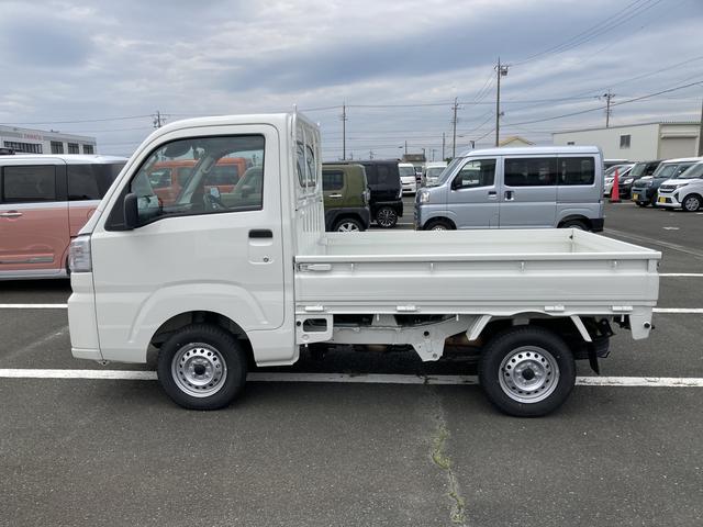 ハイゼットトラックスタンダード　元レンタカー登録２ＷＤ　ＣＶＴ　スーパーＵＶＩＲカットガラス（フロントウィンドウ）　プリントレザーシート表皮　マニュアルエアコン　電動式パワーステアリング（静岡県）の中古車