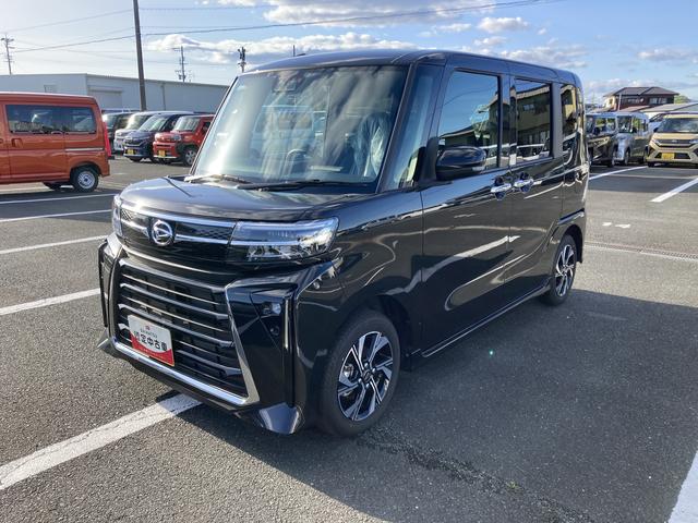 タントカスタムX14インチアルミホイール 大型エアロバンパー フルLEDヘッドランプ オート格納式カラードドアミラー 両側パワースライドドア キーフリーシステム プッシュボタンスタート(静岡県)の中古車