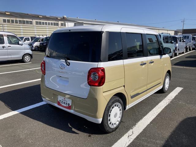 ムーヴキャンバスストライプスG14インチフルホイールキャップ LEDヘッドランプ LEDフォグランプ ホっとカップホルダー 両側パワースライドドア キーフリーシステム プッシュボタンスタート UVカットガラス(静岡県)の中古車