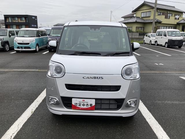 ムーヴキャンバスストライプスＧ１４インチフルホイールキャップ　ＬＥＤヘッドランプ　ＬＥＤフォグランプ　ホっとカップホルダー　両側パワースライドドア　キーフリーシステム　プッシュボタンスタート　ＵＶカットガラス（静岡県）の中古車