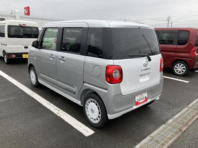 ムーヴキャンバスストライプスＧ１４インチフルホイールキャップ　ＬＥＤヘッドランプ　ＬＥＤフォグランプ　ホっとカップホルダー　両側パワースライドドア　キーフリーシステム　プッシュボタンスタート　ＵＶカットガラス（静岡県）の中古車