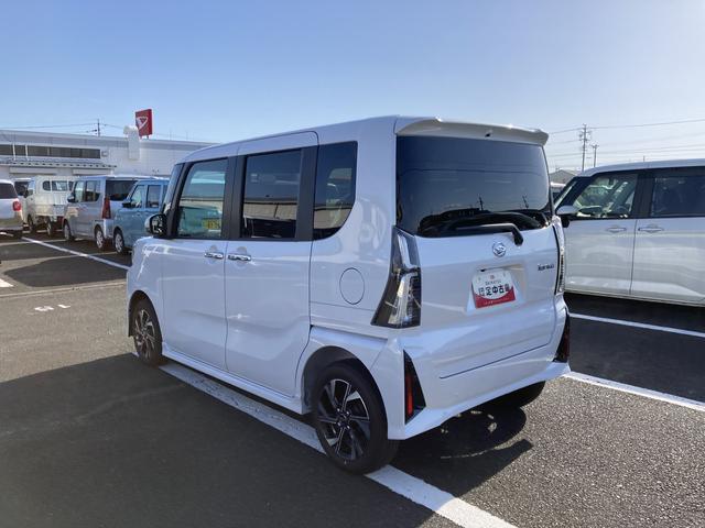 タントカスタムX14インチアルミホイール 大型エアロバンパー フルLEDヘッドランプ オート格納式カラードドアミラー 両側パワースライドドア キーフリーシステム プッシュボタンスタート(静岡県)の中古車