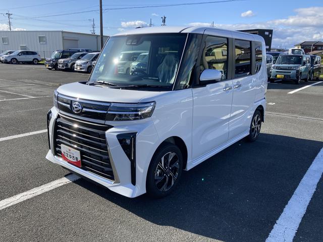 タントカスタムＸ１４インチアルミホイール　大型エアロバンパー　フルＬＥＤヘッドランプ　オート格納式カラードドアミラー　両側パワースライドドア　キーフリーシステム　プッシュボタンスタート（静岡県）の中古車