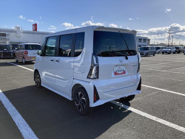 タントカスタムＸ１４インチアルミホイール　大型エアロバンパー　フルＬＥＤヘッドランプ　オート格納式カラードドアミラー　両側パワースライドドア　キーフリーシステム　プッシュボタンスタート（静岡県）の中古車