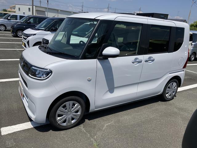 タントX14インチフルホイールキャップ フルLEDヘッドランプ オート格納式カラードドアミラー 左側パワースライドドア TFTカラーマルチインフォメーションディスプレイ フルファブリックシート(静岡県)の中古車