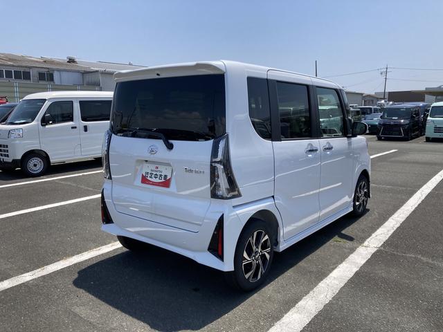 タントカスタムＸ１４インチアルミホイール　大型エアロバンパー　フルＬＥＤヘッドランプ　オート格納式カラードドアミラー　両側パワースライドドア　キーフリーシステム　プッシュボタンスタート（静岡県）の中古車