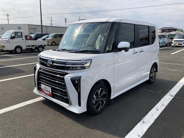 タントカスタムＸ１４インチアルミホイール　大型エアロバンパー　フルＬＥＤヘッドランプ　オート格納式カラードドアミラー　両側パワースライドドア　キーフリーシステム　プッシュボタンスタート（静岡県）の中古車