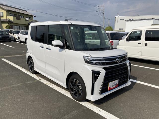 タントカスタムＸ１４インチアルミホイール　大型エアロバンパー　フルＬＥＤヘッドランプ　オート格納式カラードドアミラー　両側パワースライドドア　キーフリーシステム　プッシュボタンスタート（静岡県）の中古車